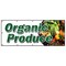 Signmission ORGANIC PRODUCE BANNER SIGN vegetables fruit dairy eggs milk bananas B-120 Organic Produce - alternate 1